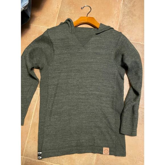 PAKA The Hoodie hooded crew neck long sleeve eucalyptus green sweater unisex XS - Picture 7 of 12